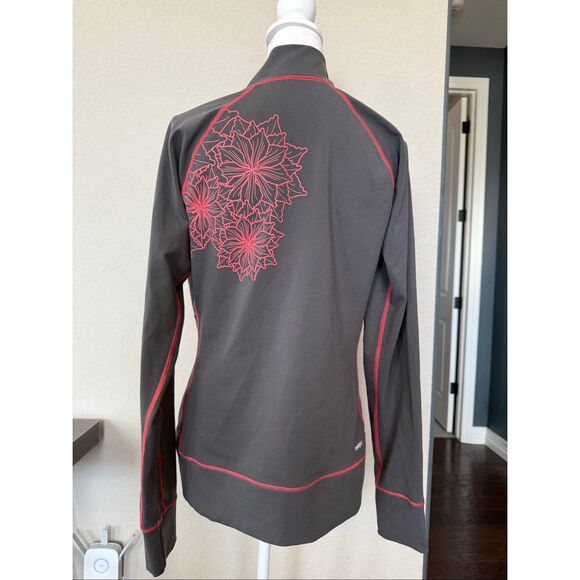 The North Face Fitted Gray Pink Floral Full Zip Jacket XL - Picture 2 of 9